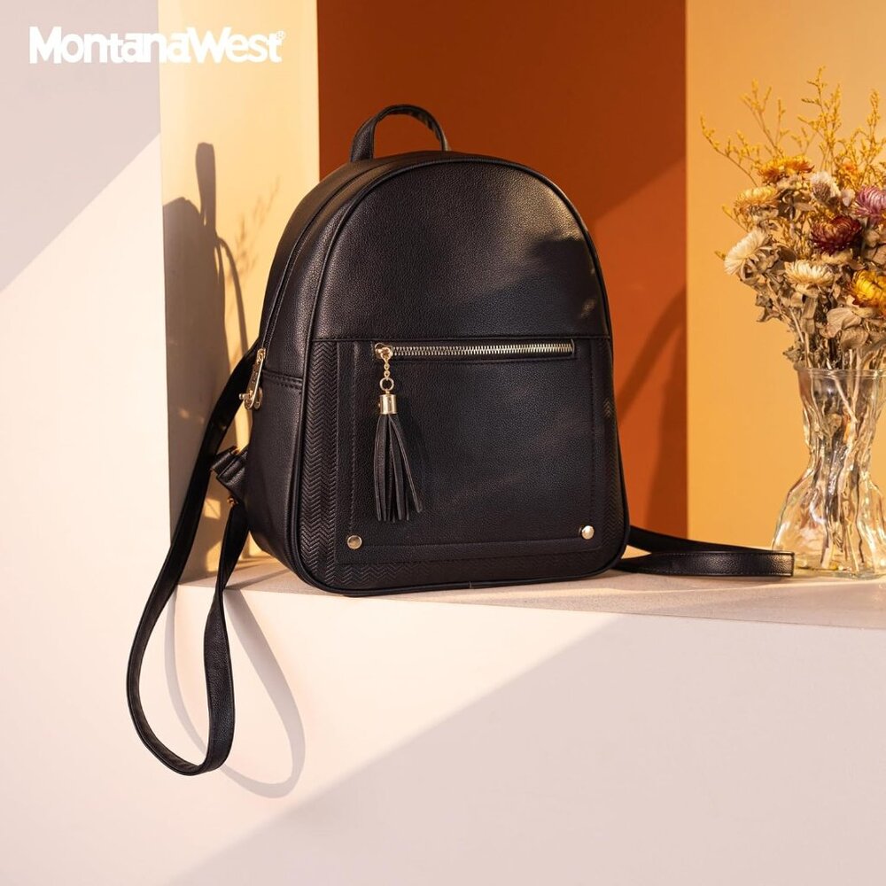 Stylish Medium Women's Backpack With Secure Zippe… - image 7